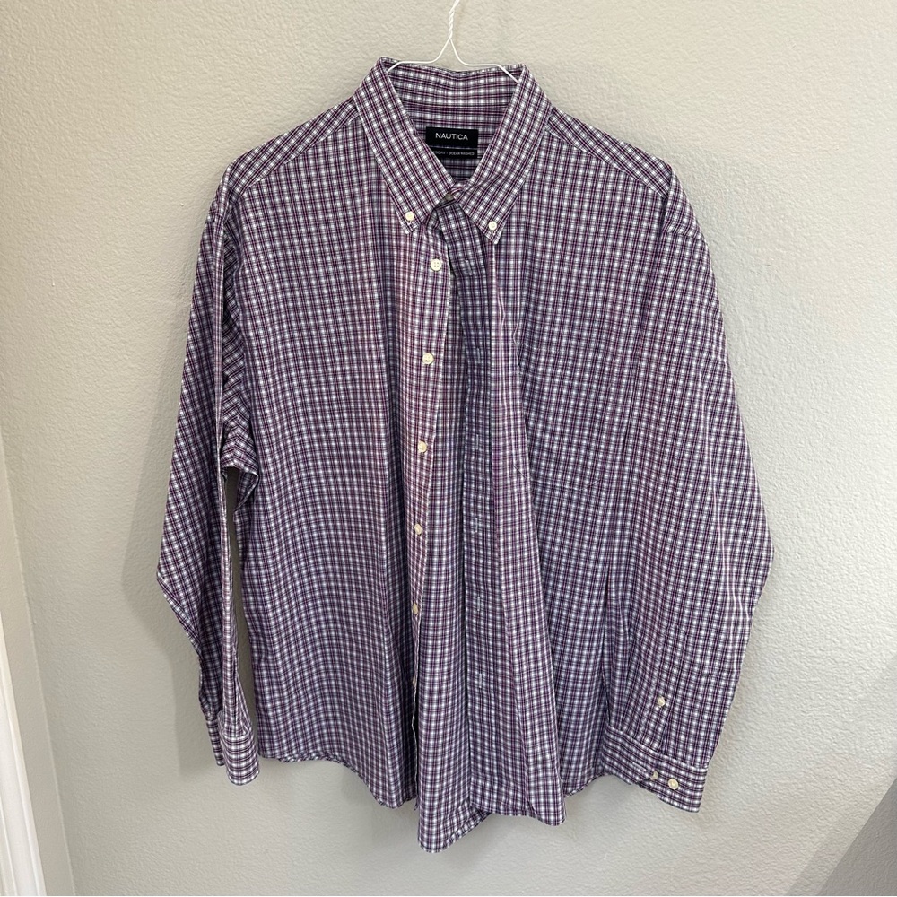 Nautica Men's Red & Blue Checkered Shirt